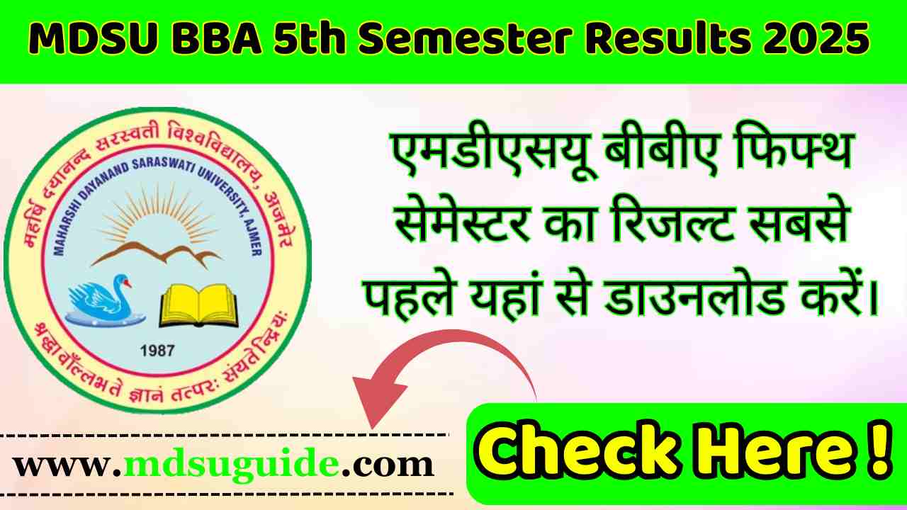 MDSU BBA 5th Semester Results