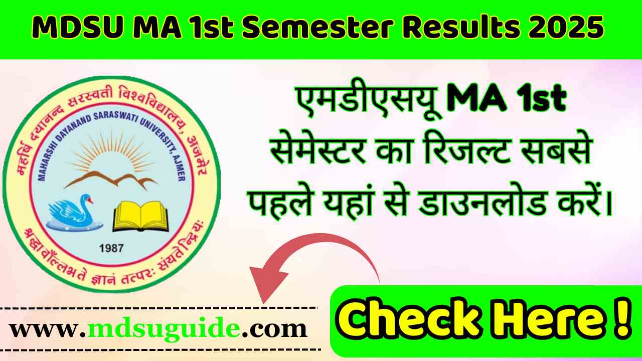 MDSU MA 1st Semester Results