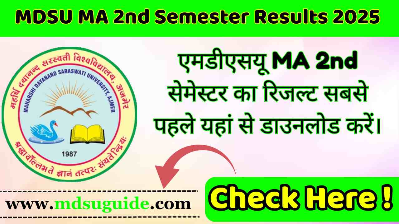 MDSU MA 2nd Semester Results