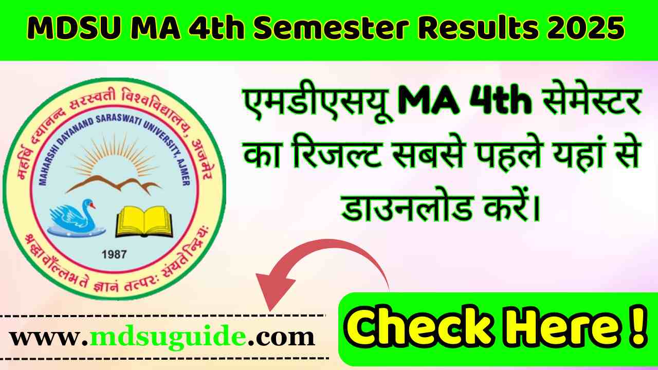 MDSU MA 4th Semester Results