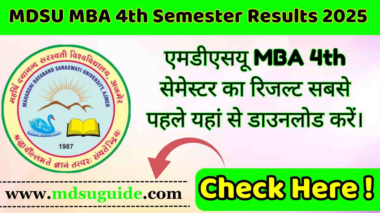 MDSU MABA 4th Semester Results